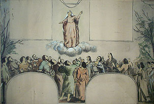 Skica za fresku u crkvi Sv. Marije u Bistrici